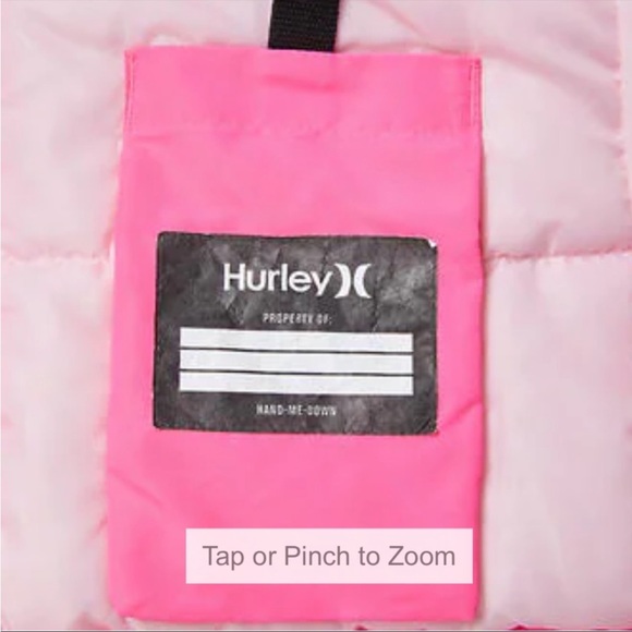 Hurley Youth Girls Snow Jacket, Pink, XS (5/6) - Picture 7 of 7